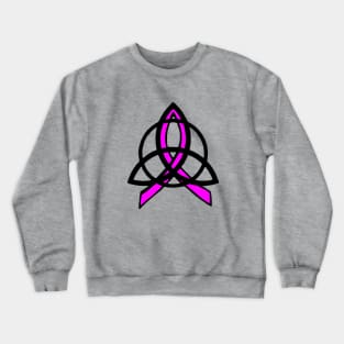 Pink Ribbon Celtic Trinity Knot Crewneck Sweatshirt